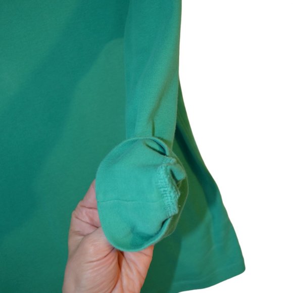 Jones NewYork Sport Green Cotton 3/4 Sleeves Boatneck Women Top M - Picture 5 of 5